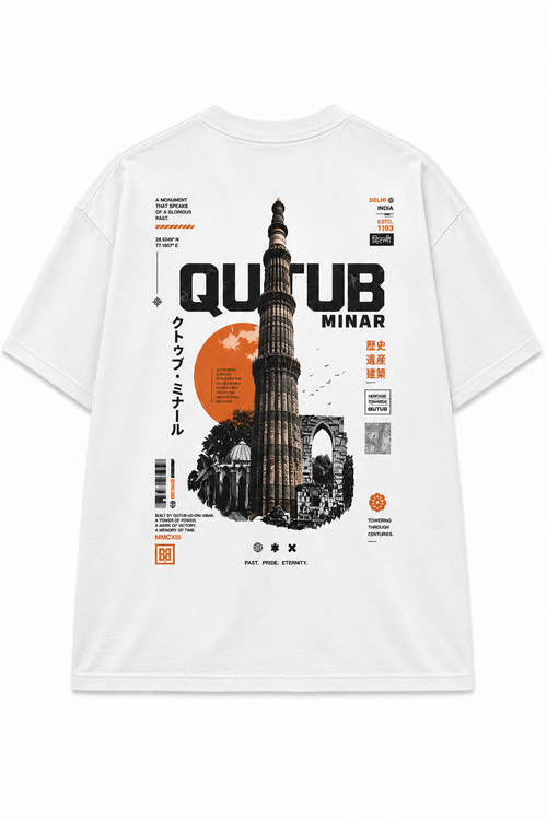 Qutub Minar Oversized T-Shirt