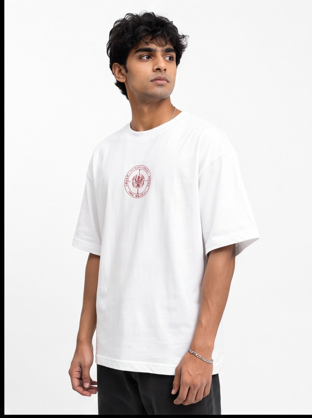 Predator Samurai Graphic Oversized T-Shirt – White Anime Streetwear Tee
