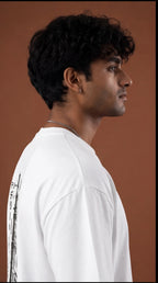 Delhi Skyline Graphic Oversized T-Shirt – White Urban Streetwear Tee