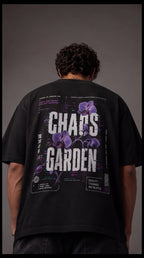 Chaos Garden Oversized T-Shirt – Cyber Floral Streetwear Tee