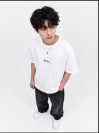 Delhi Skyline Graphic Oversized T-Shirt – White Urban Streetwear Tee