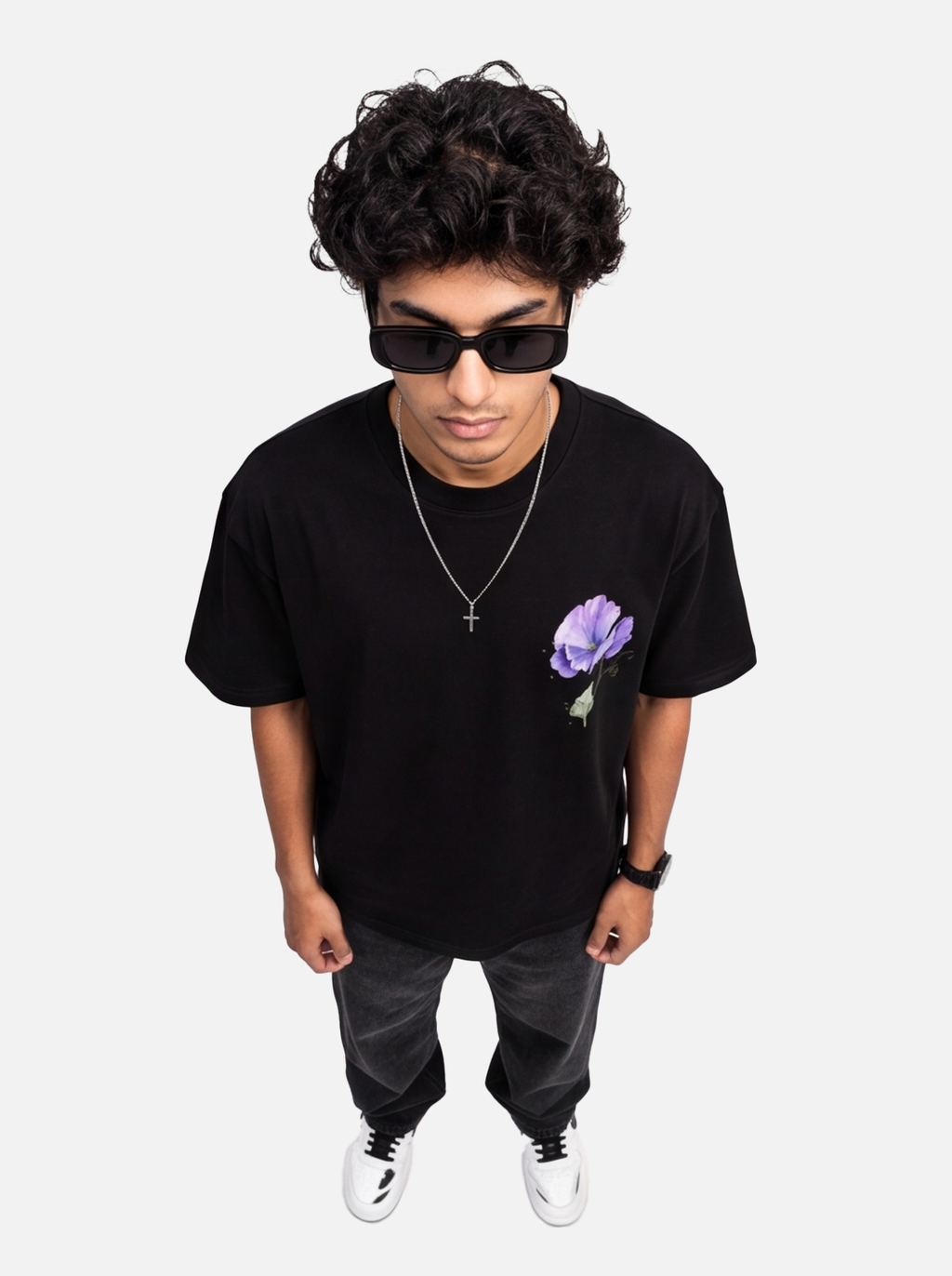 Soft Mood Oversized T-Shirt – Floral Aesthetic Graphic Tee