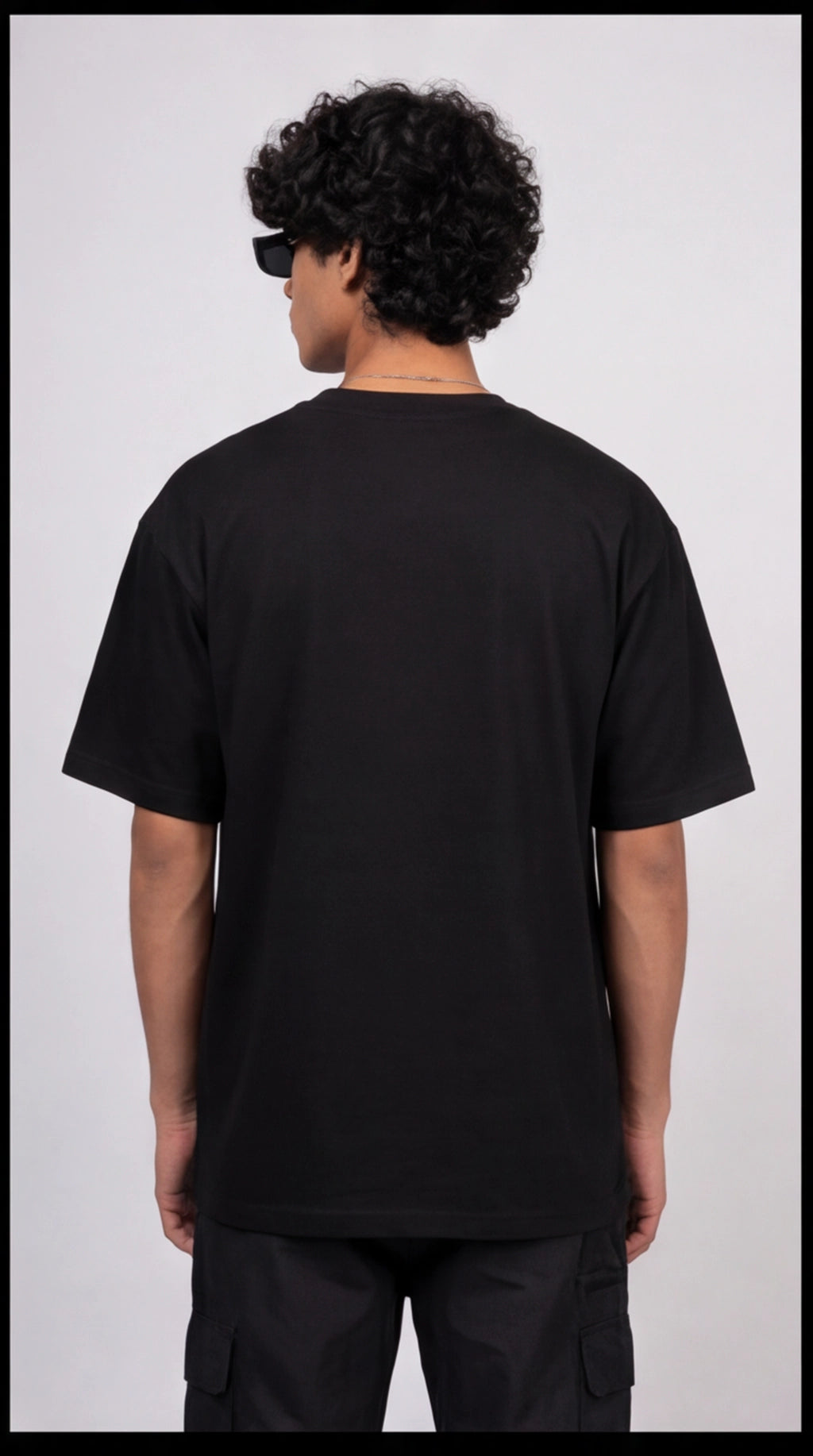 Bloom Premium Cotton Oversized Tee/T-Shirt - Black