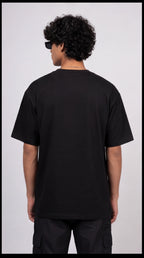 Bloom Premium Cotton Oversized Tee/T-Shirt - Black