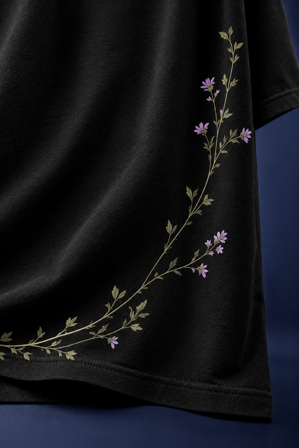 Lavender Floral Oversized T-Shirt