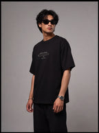 Loading Happiness Graphic Oversized T-Shirt - Black