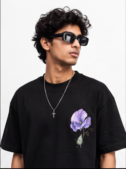 Soft Mood Oversized T-Shirt – Floral Aesthetic Graphic Tee