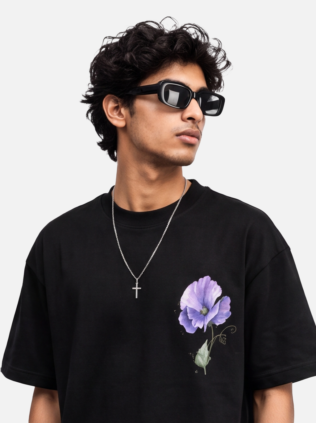 Soft Mood Oversized T-Shirt – Floral Aesthetic Graphic Tee