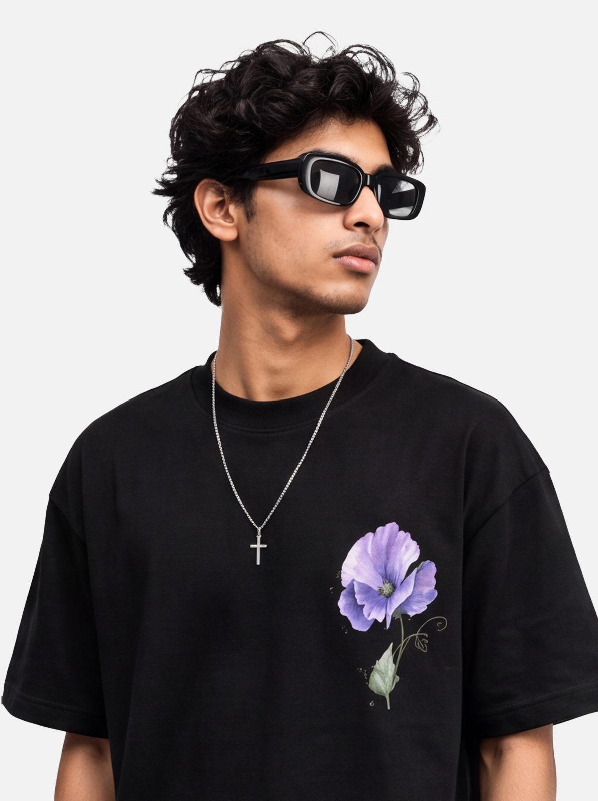 Soft Mood Oversized T-Shirt – Floral Aesthetic Graphic Tee