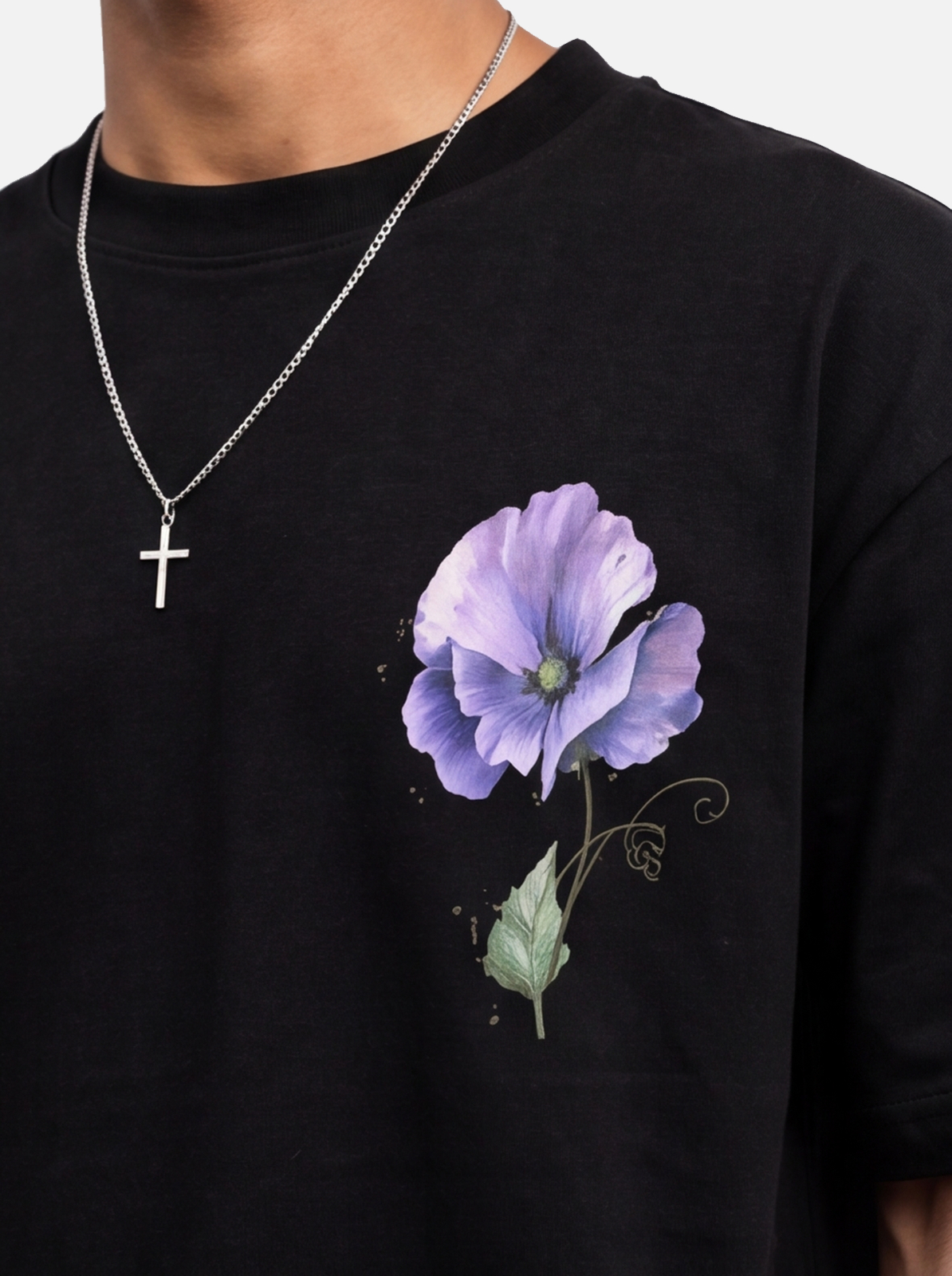 Soft Mood Oversized T-Shirt – Floral Aesthetic Graphic Tee