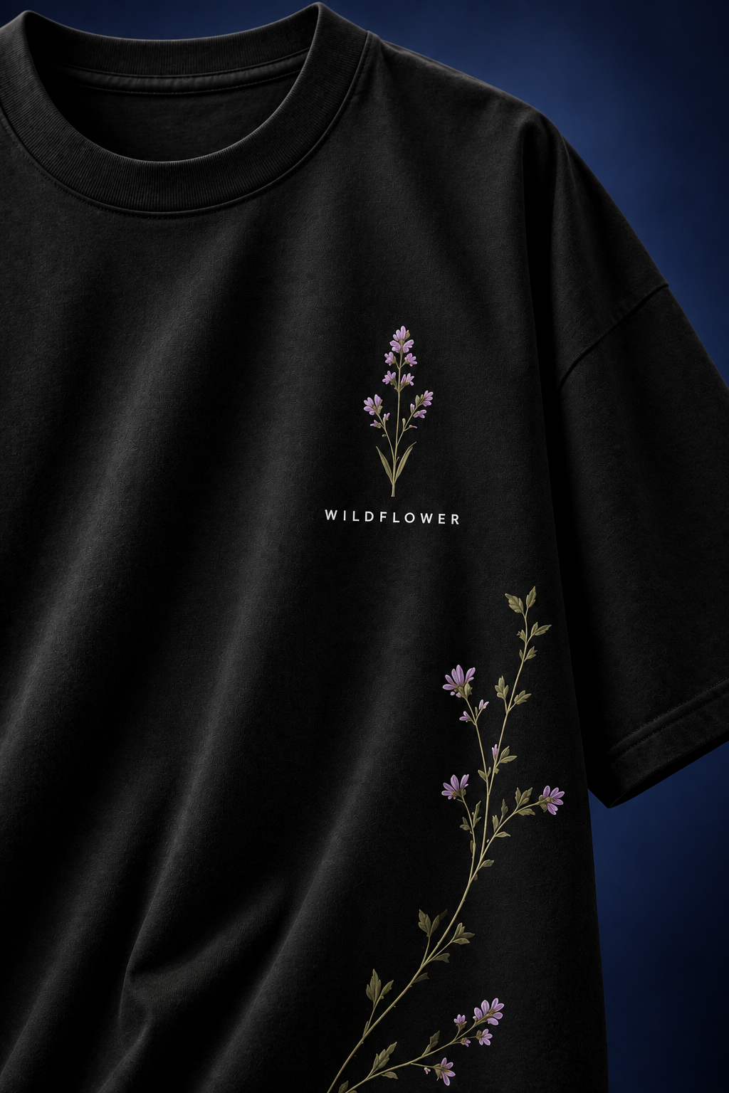 Lavender Floral Oversized T-Shirt