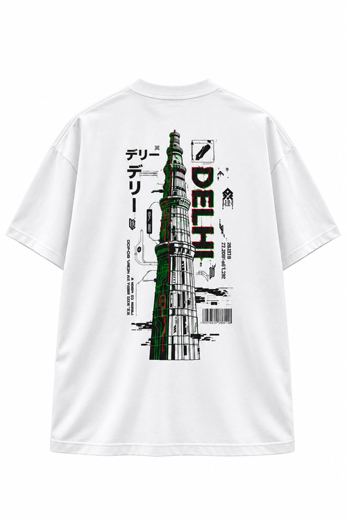 Delhi Skyline Oversized T-Shirt