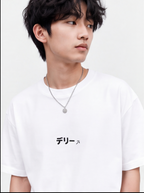 Delhi Skyline Graphic Oversized T-Shirt – White Urban Streetwear Tee