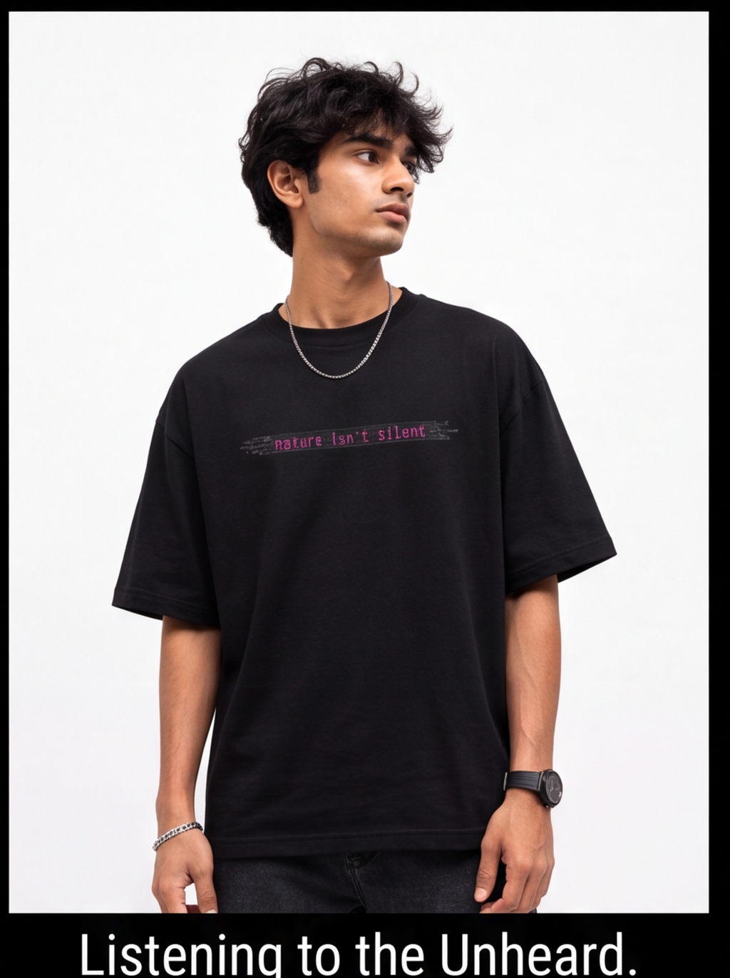 Chaos Garden Oversized T-Shirt – Cyber Floral Streetwear Tee