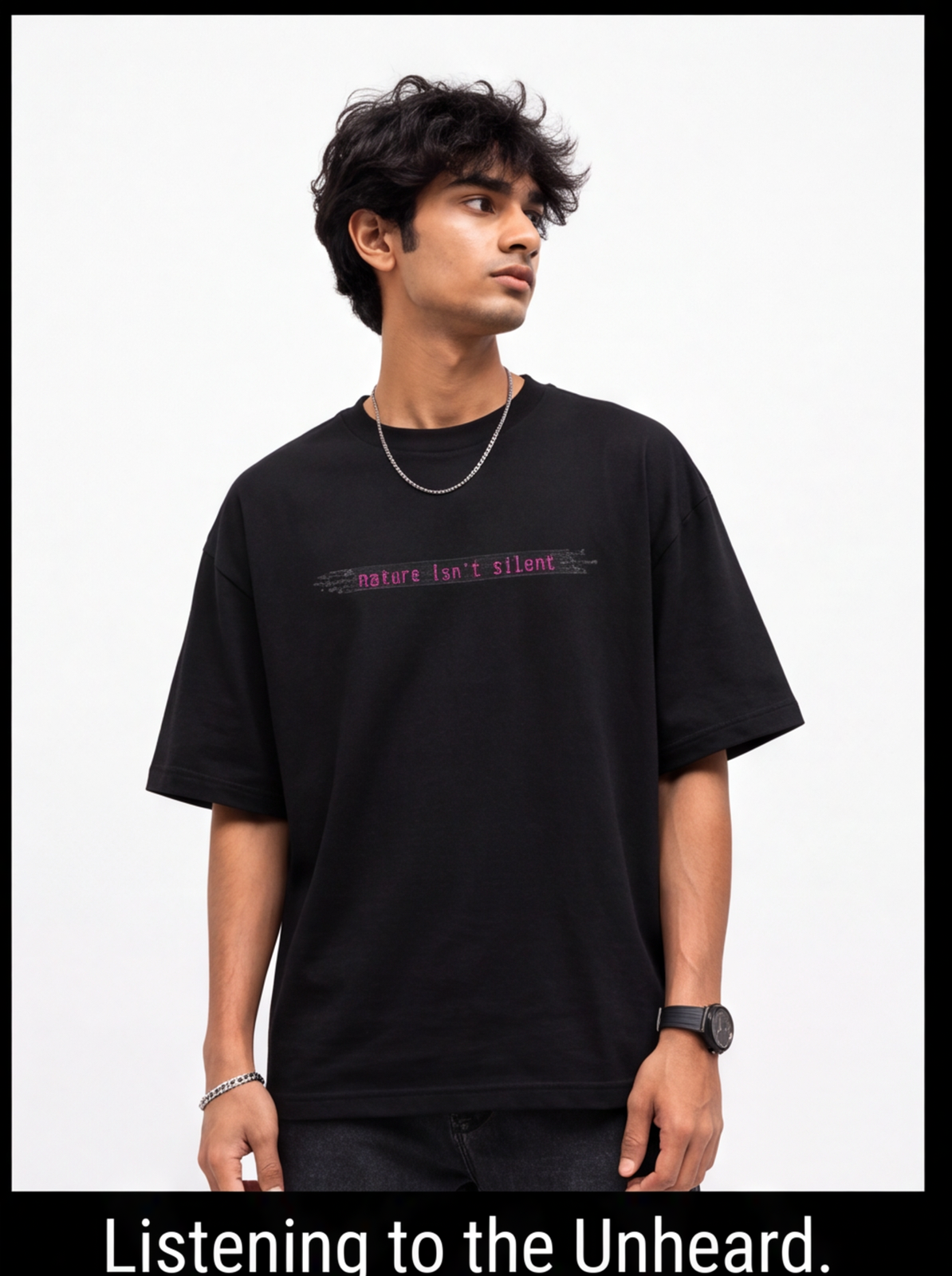 Chaos Garden Oversized T-Shirt – Cyber Floral Streetwear Tee