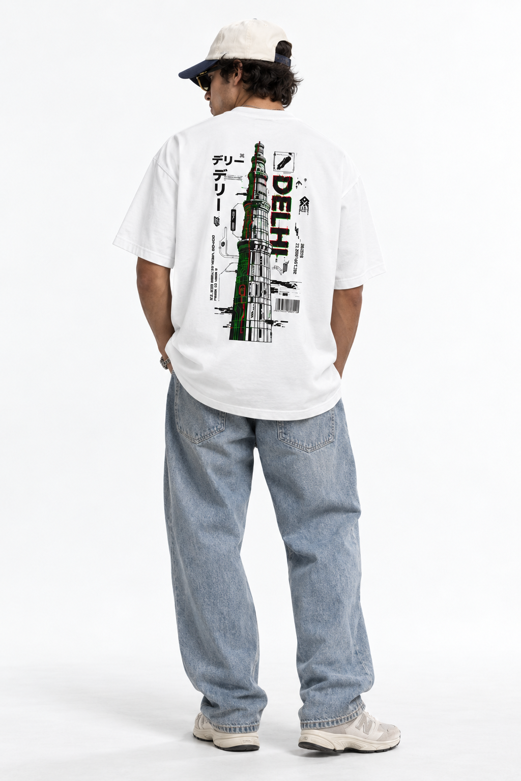 Delhi Skyline Oversized T-Shirt