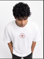 Predator Samurai Graphic Oversized T-Shirt – White Anime Streetwear Tee