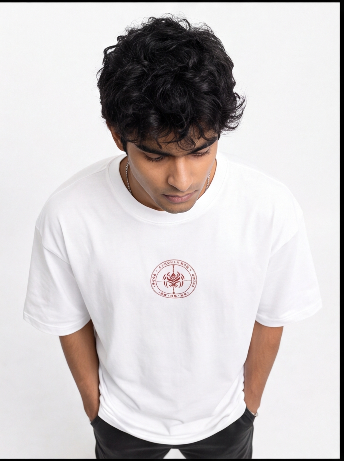 Predator Samurai Graphic Oversized T-Shirt – White Anime Streetwear Tee
