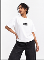 Qutub Minar Heritage Oversized T-Shirt – White Urban Graphic Tee