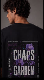 Chaos Garden Oversized T-Shirt – Cyber Floral Streetwear Tee