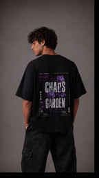 Chaos Garden Oversized T-Shirt – Cyber Floral Streetwear Tee