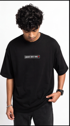 Momos Are My Emotional Support Oversized T-Shirt – Black Foodie Graphic Tee