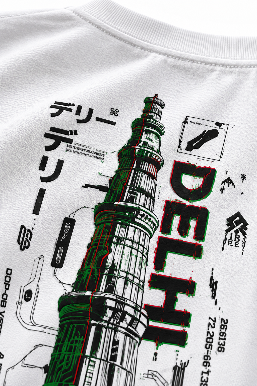 Delhi Skyline Oversized T-Shirt