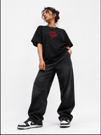 Wild Youth Oversized T-Shirt – Black Vintage Streetwear Graphic Tee