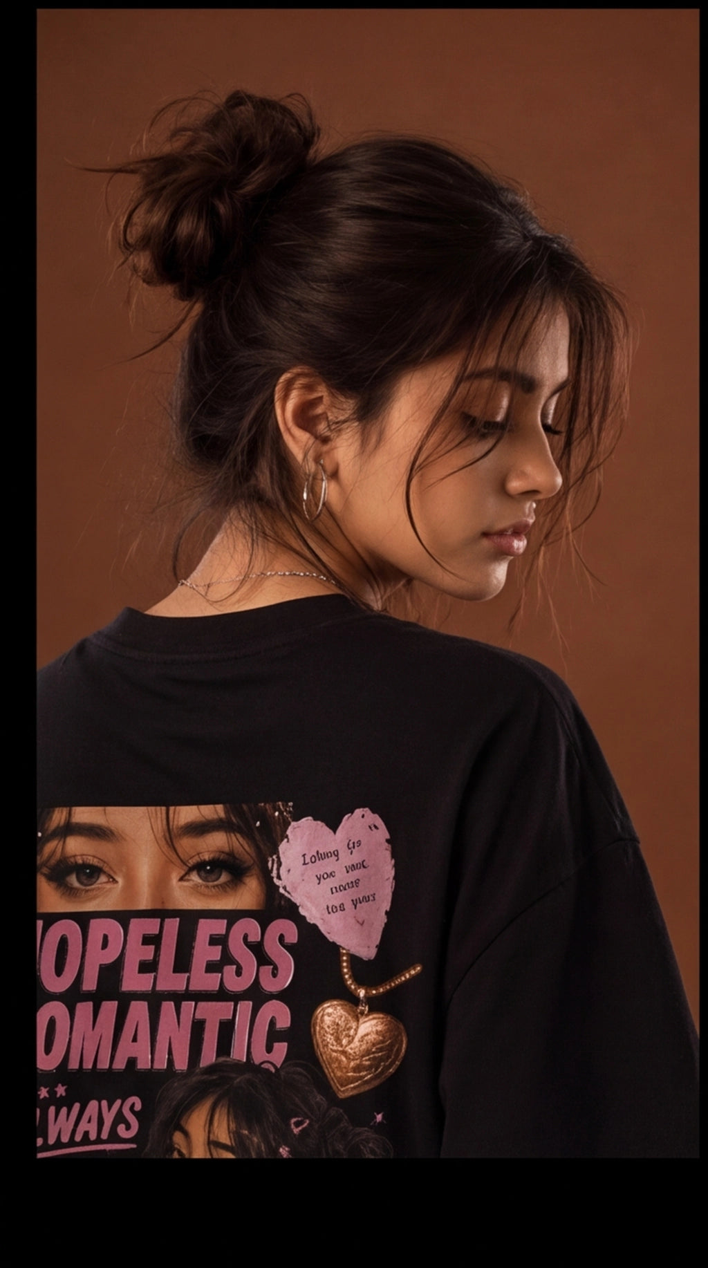 Hopeless Romantic Graphic Oversized T-Shirt – Black Aesthetic Streetwear Tee