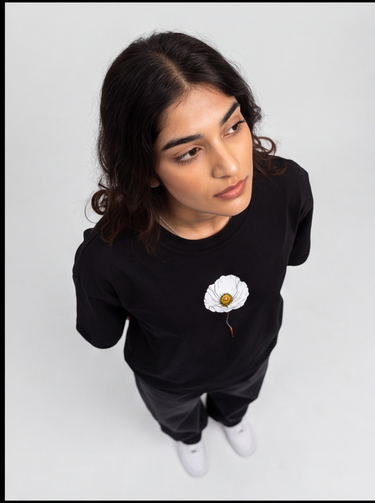Dream On Floral Oversized T-Shirt – Black Aesthetic Graphic Tee