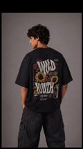 Wild Youth Oversized T-Shirt – Black Vintage Streetwear Graphic Tee