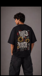 Wild Youth Oversized T-Shirt – Black Vintage Streetwear Graphic Tee
