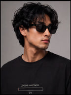 Loading Happiness Graphic Oversized T-Shirt - Black