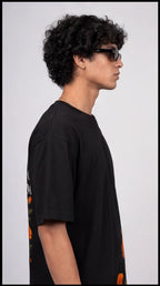 Bloom Premium Cotton Oversized Tee/T-Shirt - Black