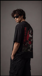 Ronin Shadow Oversized T-Shirt – Japanese Samurai Streetwear Graphic Tee