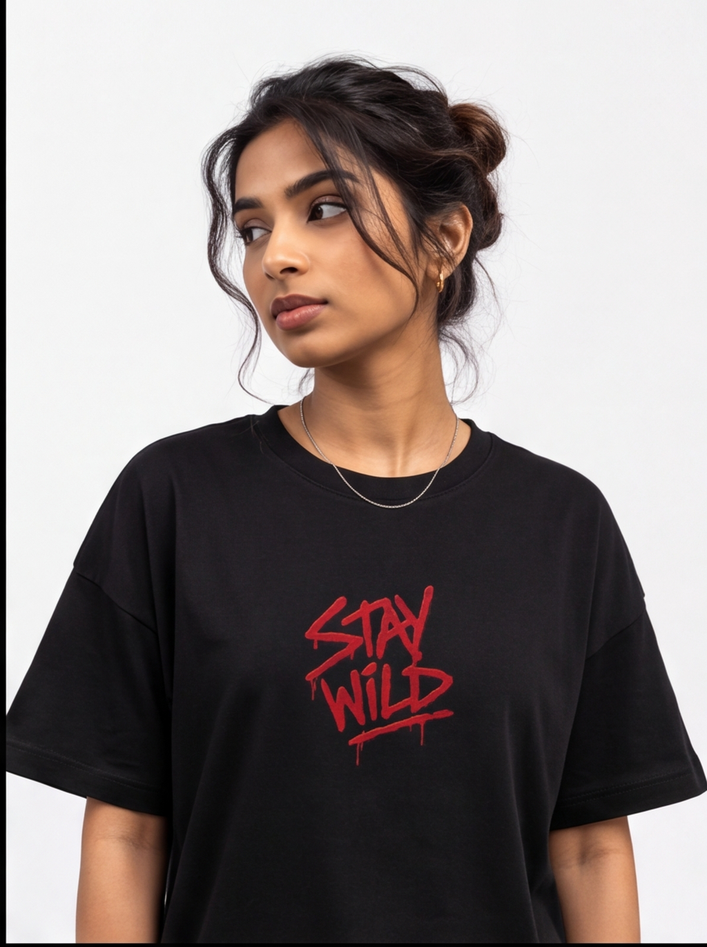 Wild Youth Oversized T-Shirt – Black Vintage Streetwear Graphic Tee