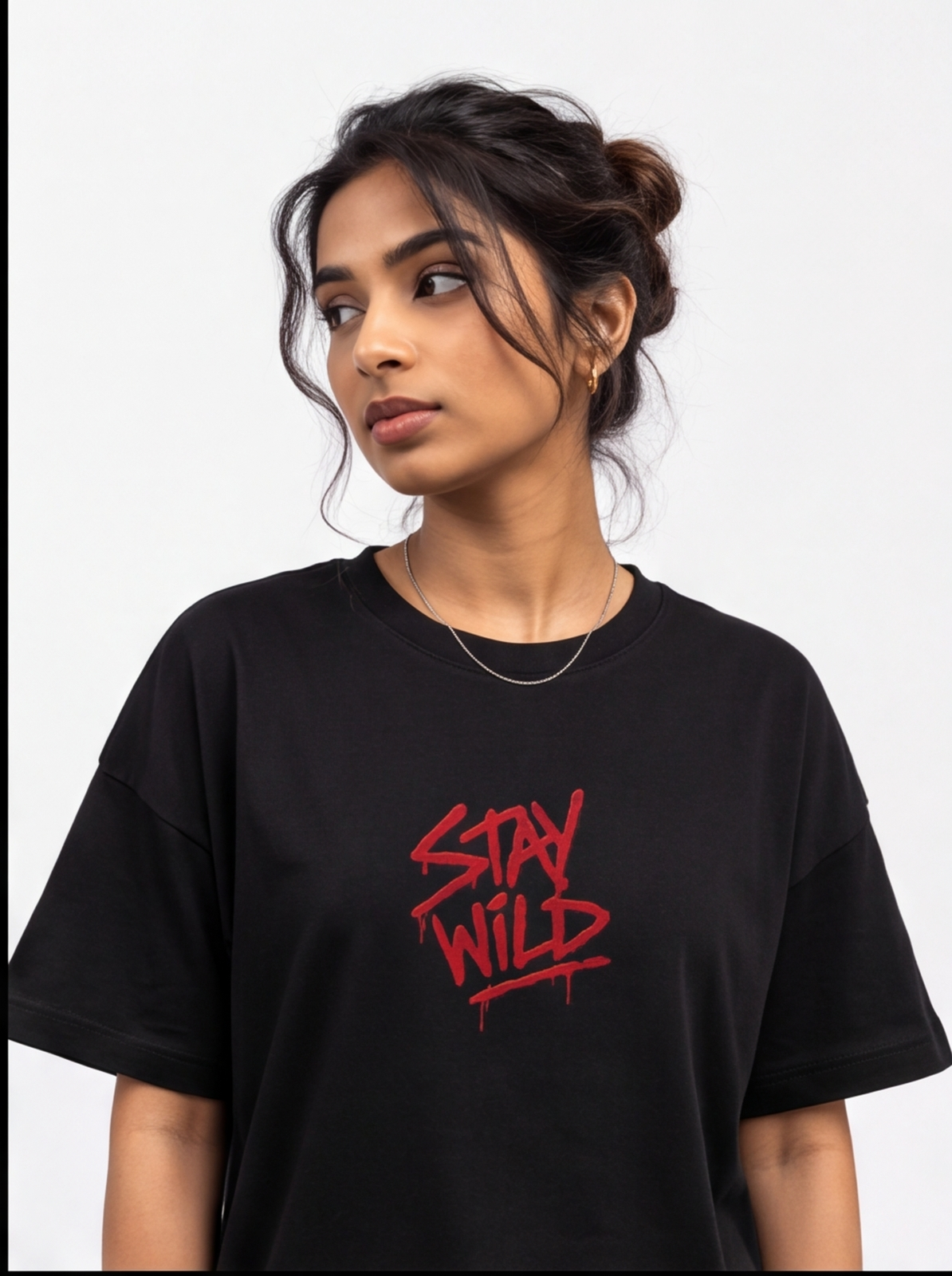 Wild Youth Oversized T-Shirt – Black Vintage Streetwear Graphic Tee
