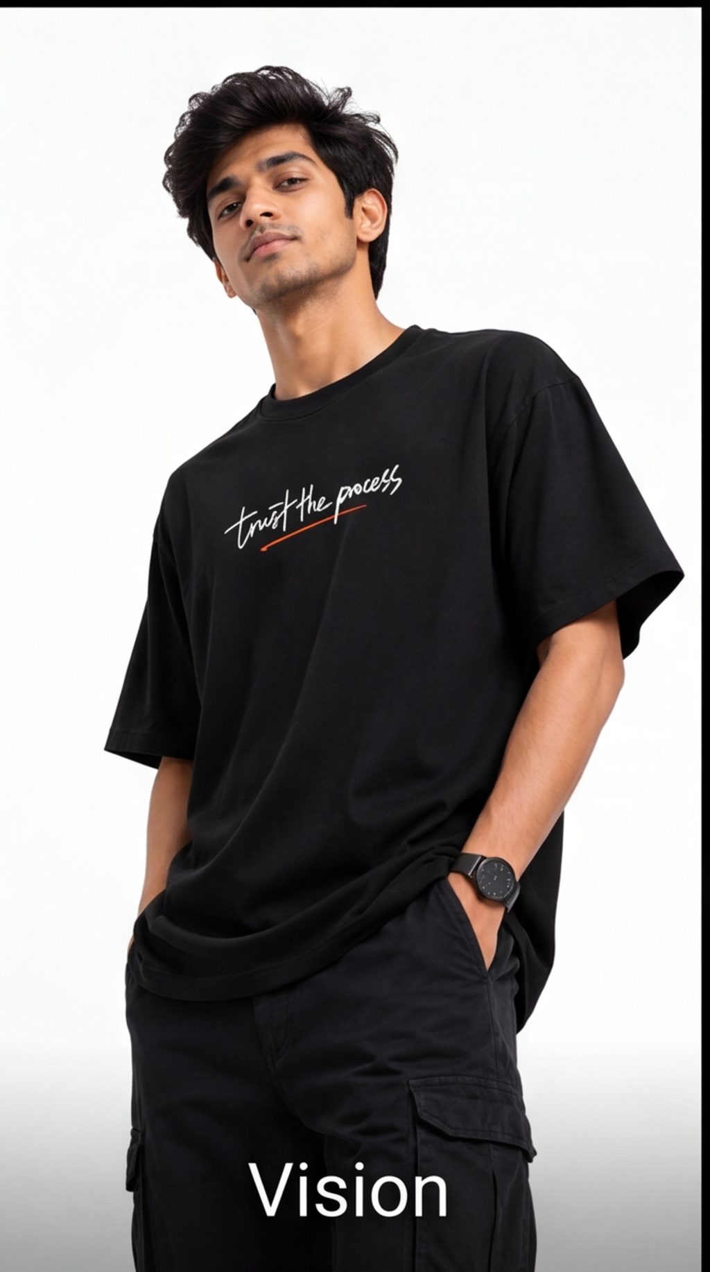 Midnight Garden Oversized T-Shirt – Black Floral Streetwear Tee