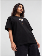 Dream On Floral Oversized T-Shirt – Black Aesthetic Graphic Tee
