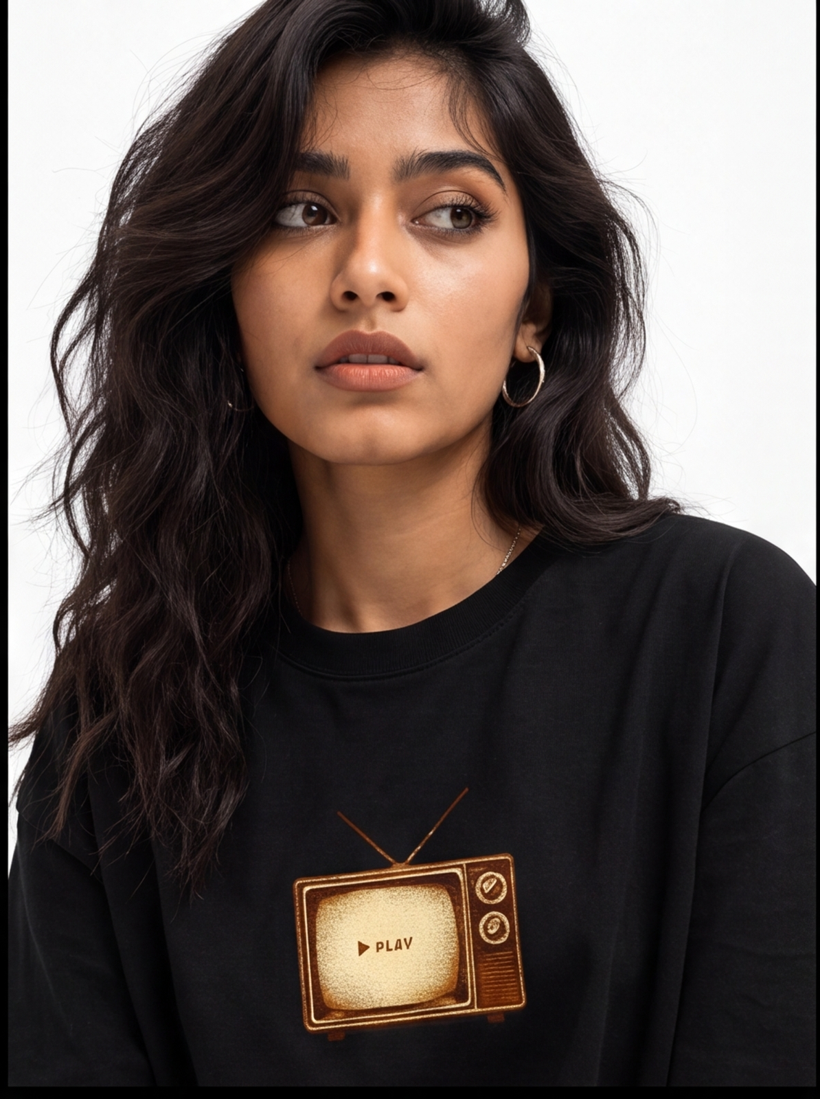 Not From Delhi But My Rizz Is Oversized T-Shirt – Black Vintage Graphic Tee