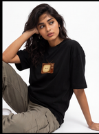 Not From Delhi But My Rizz Is Oversized T-Shirt – Black Vintage Graphic Tee