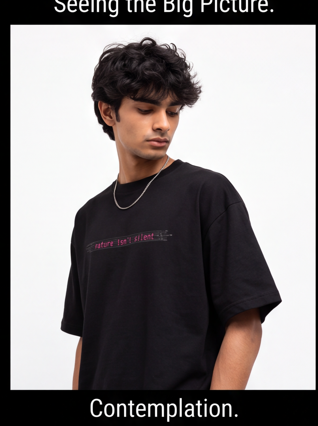 Chaos Garden Oversized T-Shirt – Cyber Floral Streetwear Tee