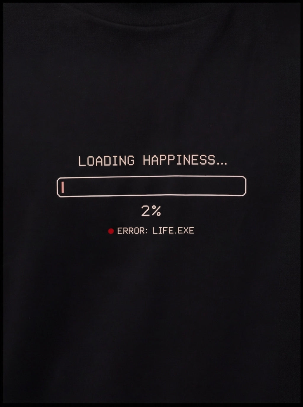 Loading Happiness Graphic Oversized T-Shirt - Black
