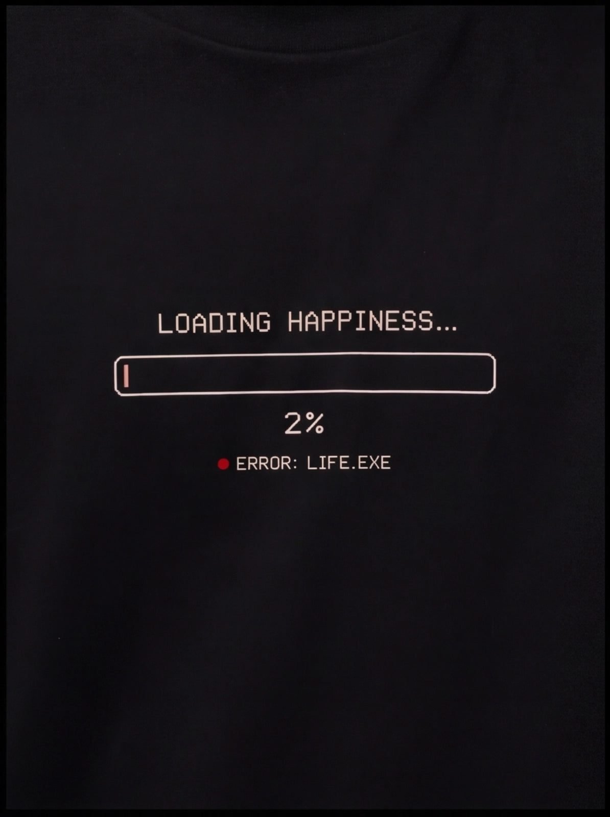 Loading Happiness Graphic Oversized T-Shirt - Black