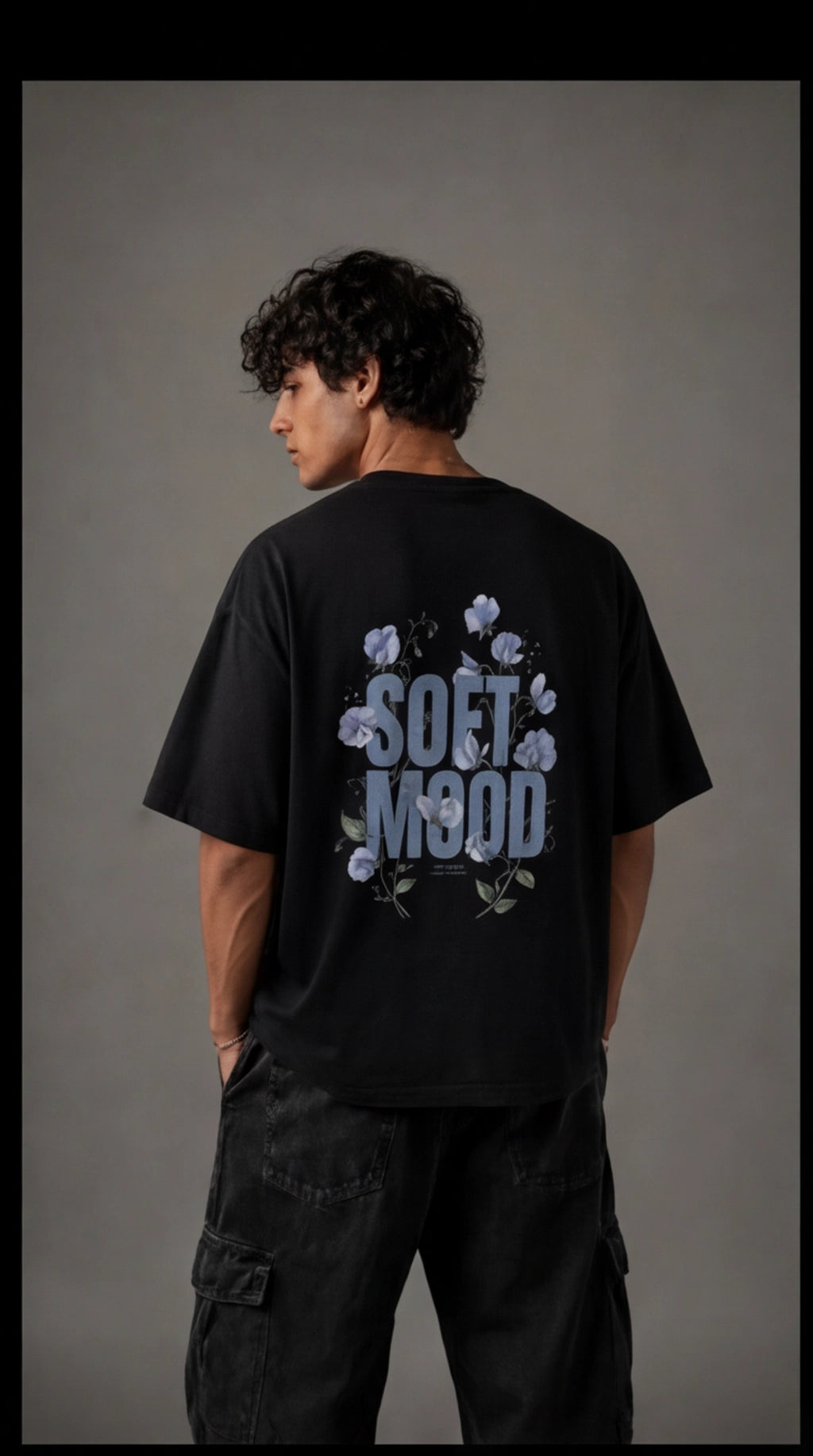Soft Mood Oversized T-Shirt – Floral Aesthetic Graphic Tee